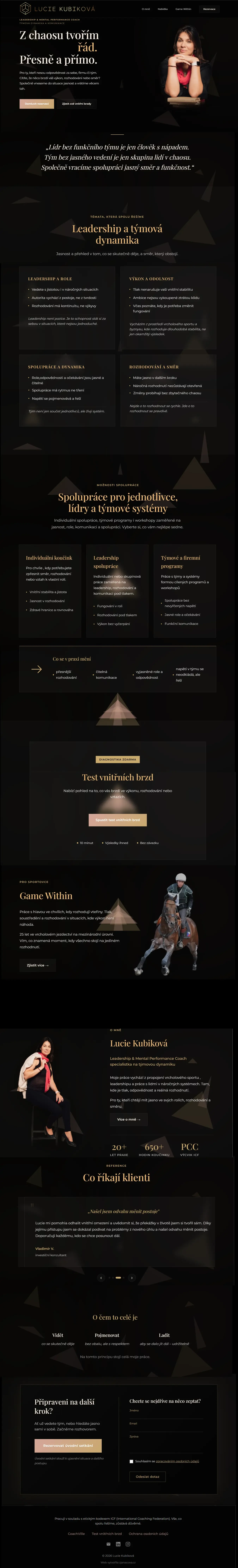 Lucie Kubiková – Web pro koučku