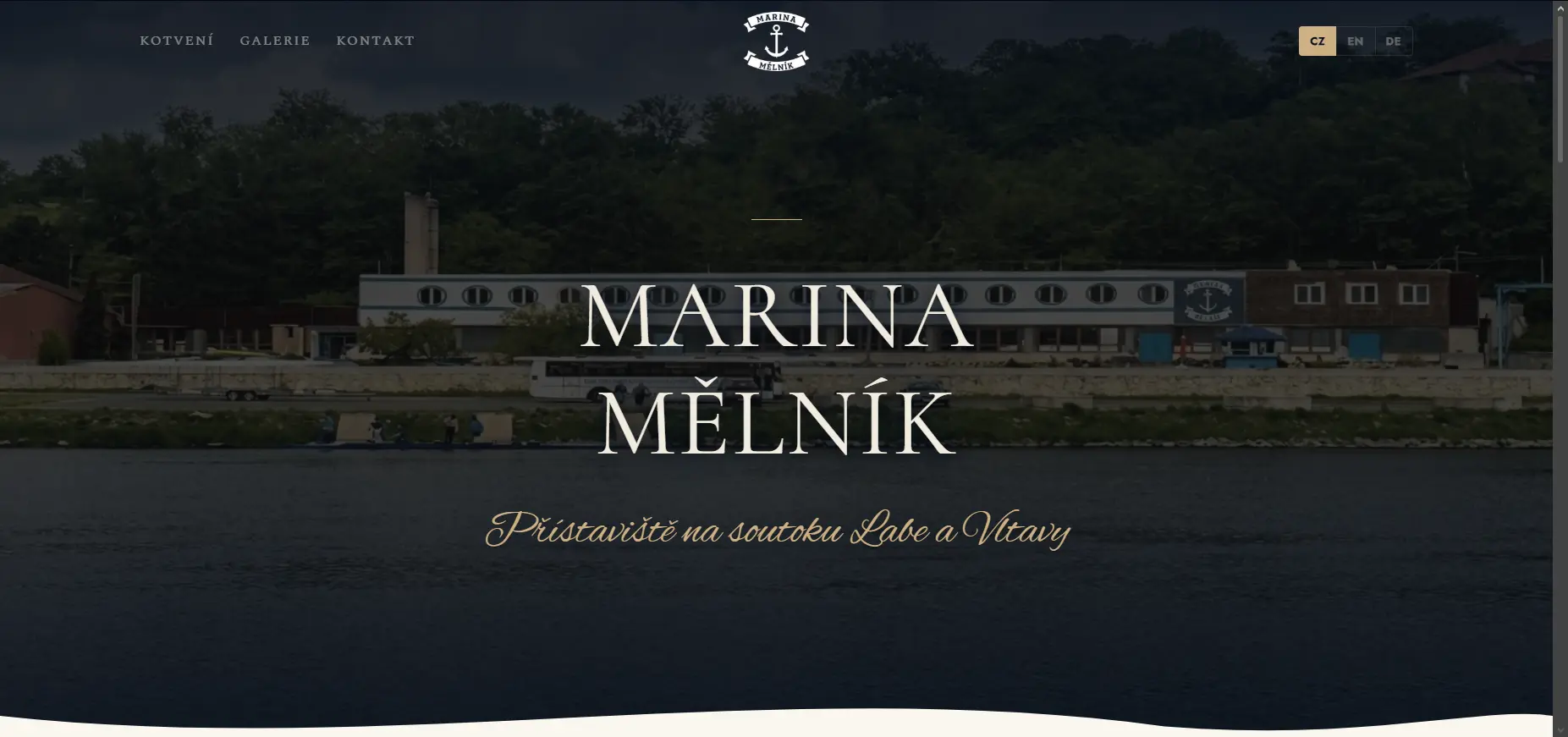 Marina Mělník – vícejazyčná firemní vizitka pro přístaviště