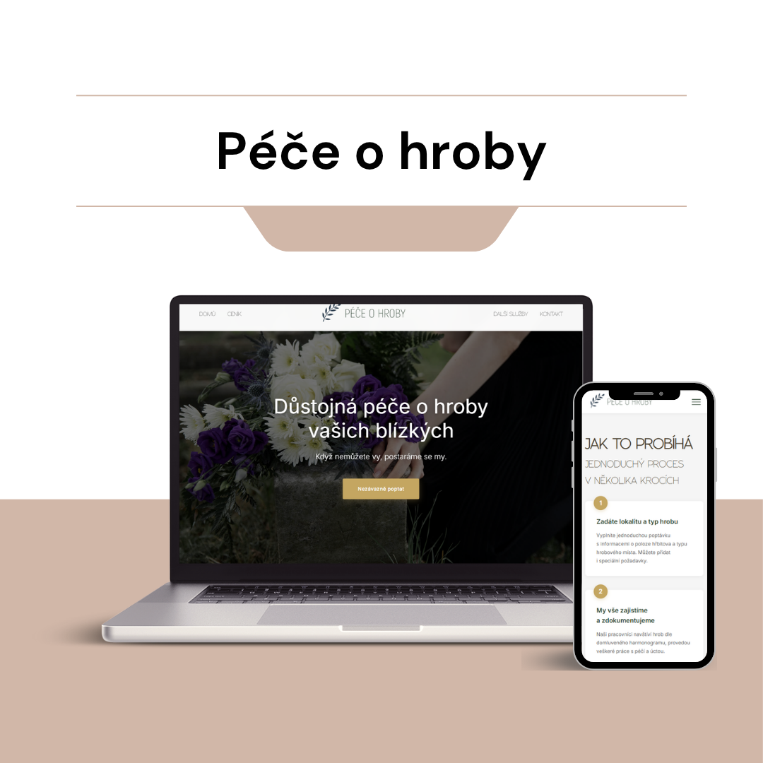 Péče o hroby – web s interaktivní kalkulačkou cen