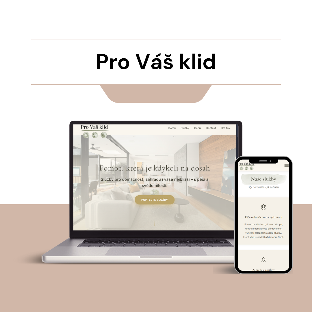 Pro Váš Klid – responzivní web pro asistenční služby
